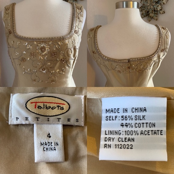 Talbots Cream Embroidered Dress - Picture 7 of 7